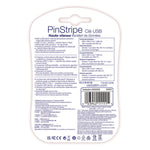 PinStripe USB 3.2 Flash Drive, 128 GB, Black