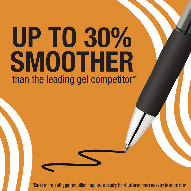 Gel-ocity Pro Gel Pen, Retractable, Medium 0.7 mm, Black Ink, Translucent Black/Black Barrel, 4/Pack