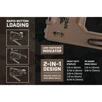 Hi-Start Hand Tacker, T50 Style Staples (0.25" to  0.56") and 18-gauge Brads (0.5" to 0.63")