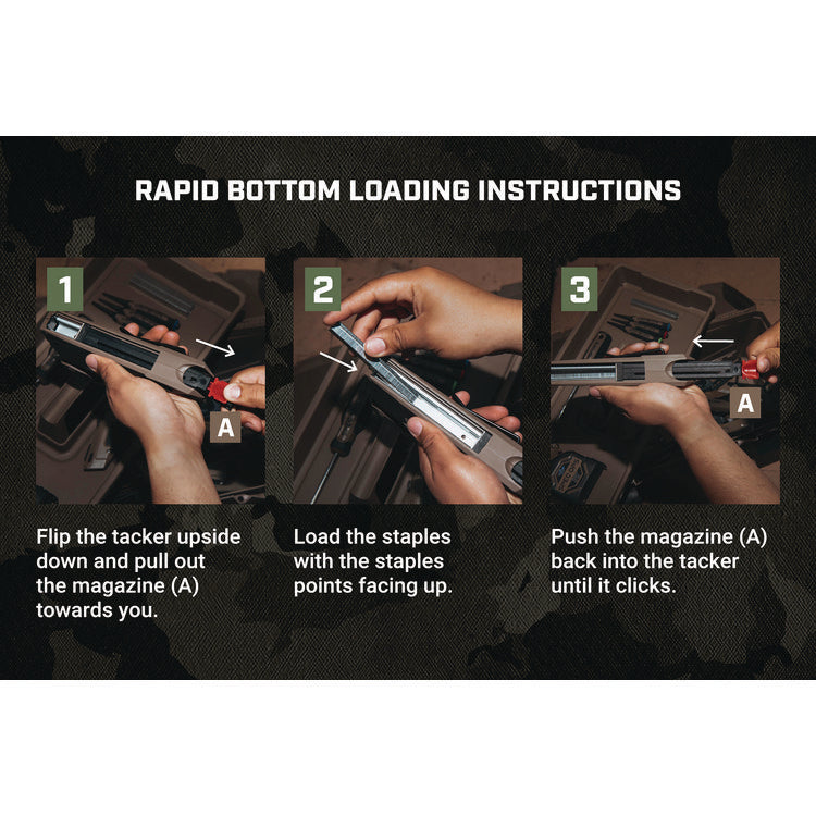 Hi-Start Hand Tacker, T50 Style Staples (0.25" to  0.56") and 18-gauge Brads (0.5" to 0.63")