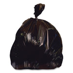 Linear Low-Density Can Liners, 60 gal, 2.5 mil, 38" x 58", Black, Flat Pack, 50/Carton