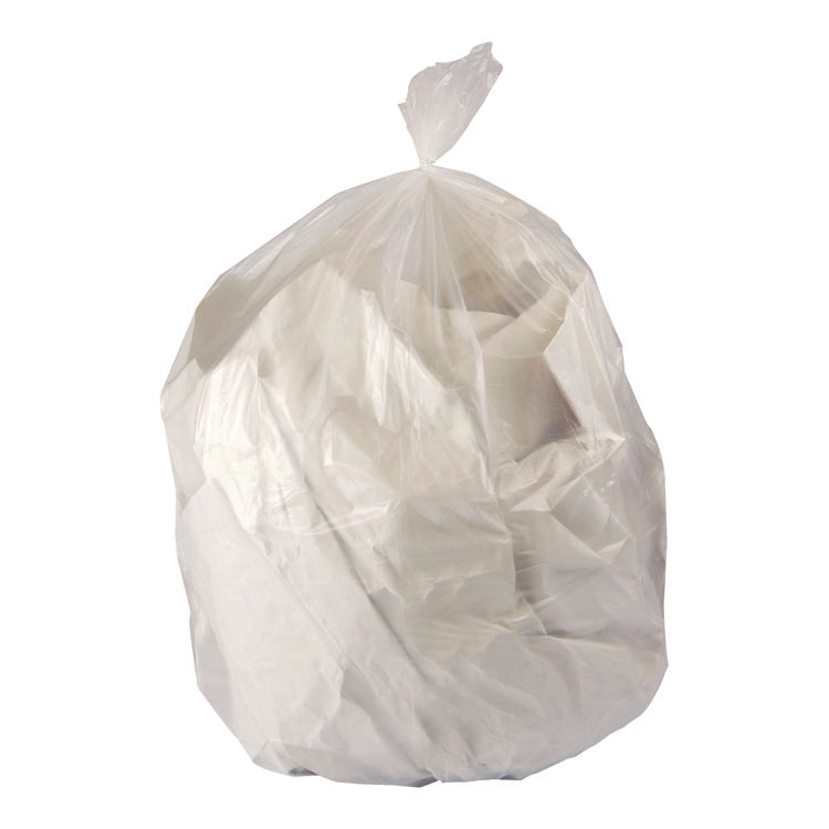 Linear Low-Density Can Liners, 16 gal, 0.7 mil, 24" x 32", Clear, Interleaved Roll, 500/Carton