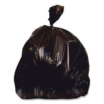 Linear Low-Density Can Liners, 56 gal, 1.7 mil, 43" x 47", Black, Flat Pack, 100/Carton
