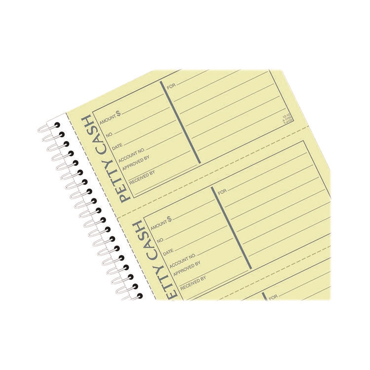 Petty Cash Receipt Book, Two-Part Carbonless, 5 x 2.75, 4 Forms/Sheet, 200 Forms Total