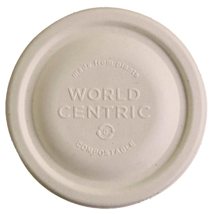 Fiber Lids for Bowls, Fits 8 oz Bowls, 3.7" Diameter x 0.4" h, Natural, Paper, 1,000/Carton