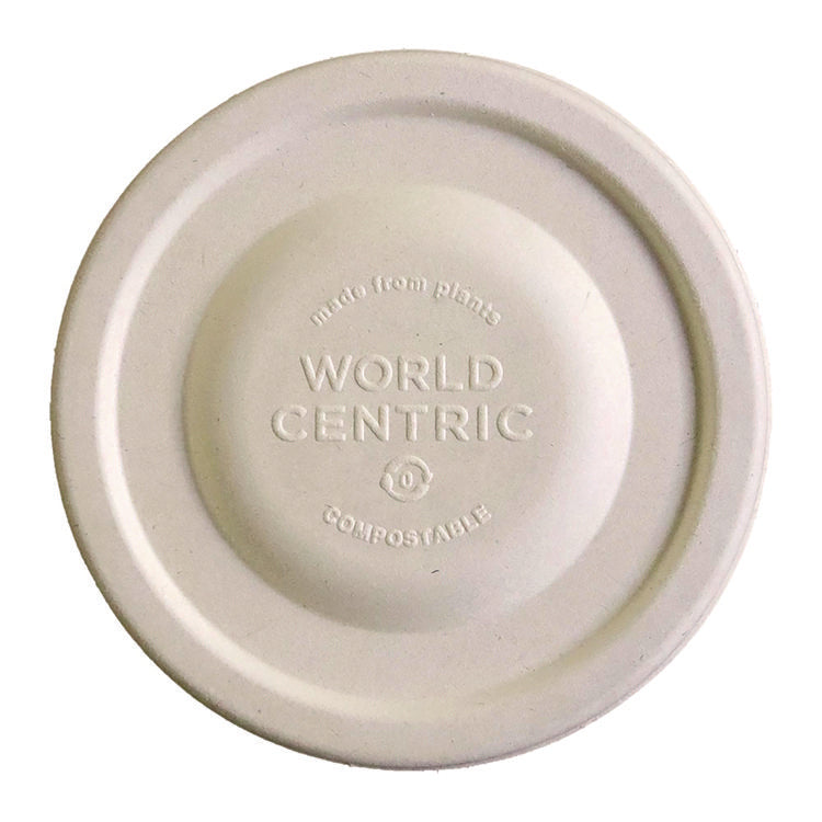 Fiber Lids for Bowls, Fits 12 oz to 32 oz Bowls, 4.7" Diameter x 0.4" h, Natural, Paper, 1,000/Carton