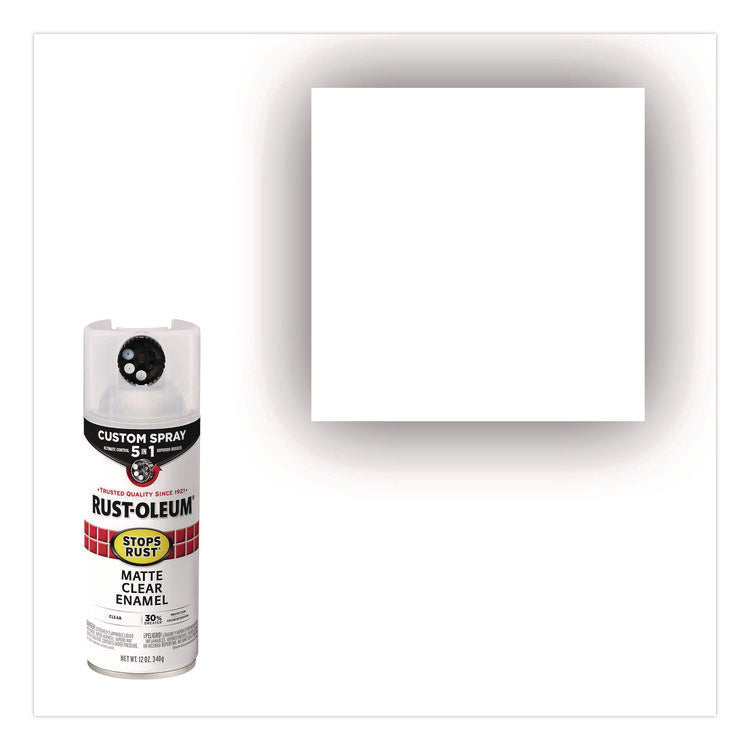 Stops Rust 5-in-1 Spray Paint, Matte Clear, 12 oz Aerosol Can, 6/Carton