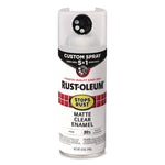 Stops Rust 5-in-1 Spray Paint, Matte Clear, 12 oz Aerosol Can, 6/Carton
