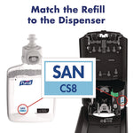 Cs8 Hand Sanitizer Dispenser, 1,200 Ml, 5.79 X 3.93 X 15.64, Graphite
