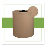 HyTech Seas Hardwound Roll Towel Kraft, 1-Ply, 7.9" x 700 ft, Brown, 6/Carton