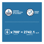HyTech Seas Hardwound Roll Towels, 1-Ply, 7.9" x 700 ft, White, 6/Carton