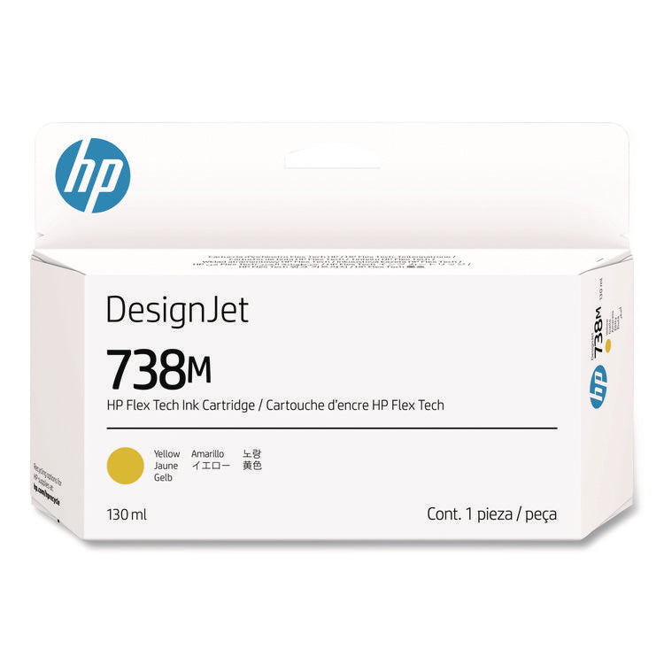 HP 738M (A24VPACT) Yellow Original DesignJet Ink Cartridge, 20/Carton