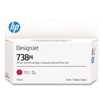 HP 738M (A24VNACT) Magenta Original DesignJet Ink Cartridge, 20/Carton