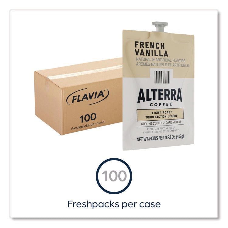 Alterra French Vanilla Coffee Freshpack, 100/Carton