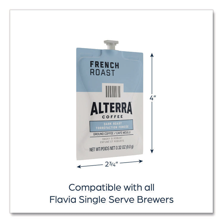 Alterra French Roast Coffee Freshpack, 100/Carton