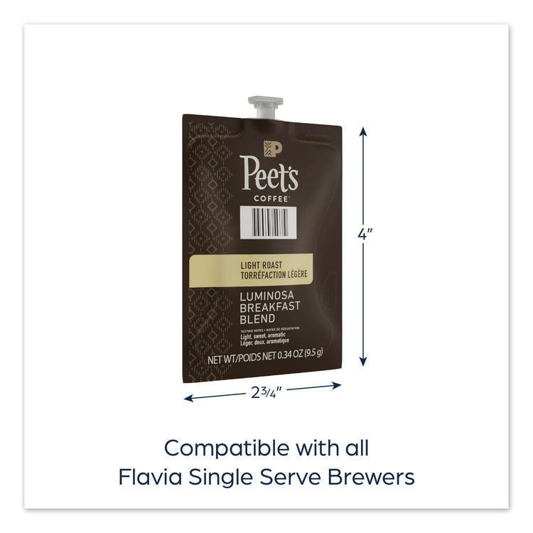 Peet's Coffee Colombia Luminosa, Breakfast Blend, 76/Carton