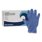 380 Series Disposable General-Purpose Nitrile Gloves, Powder-Free, Medium, 4 mil Thick, 9.5" Long, Blue, 100/Box, 10 Boxes/CT