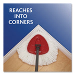 EZWring Spin Mop System, White Microfiber Head, Up to 51" Adjustable Red/Gray Handle