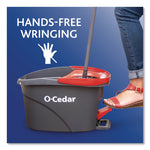 EZWring Spin Mop System, White Microfiber Head, Up to 51" Adjustable Red/Gray Handle
