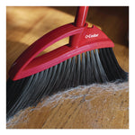 PowerCorner Pet Pro Broom and Step-On Dust Pan, 48" Handle, Red/Black/Gray