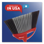 PowerCorner Pet Pro Broom and Step-On Dust Pan, 48" Handle, Red/Black/Gray