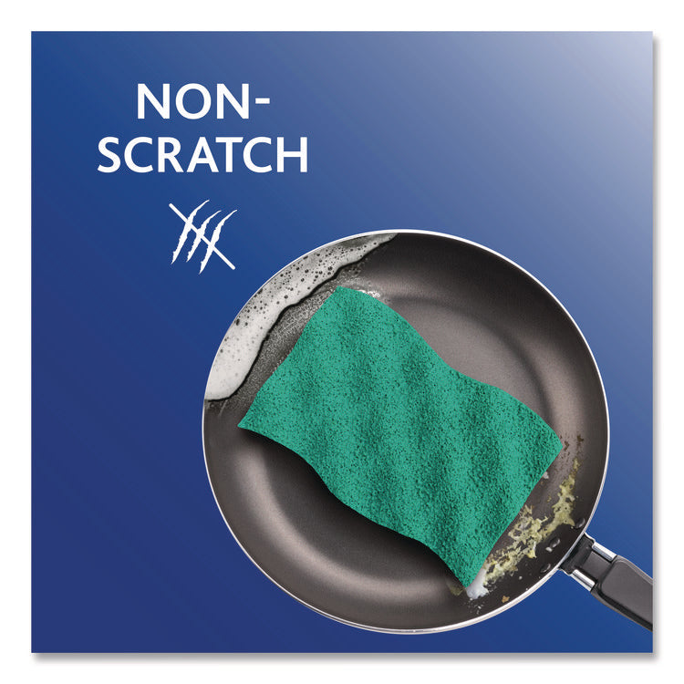 Scrunge Non-Scratch Scrub Sponge, 2.63" x 4.25", 1" Thick, Green/Blue, 2/Pack