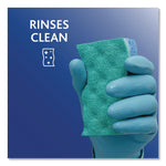 Scrunge Non-Scratch Scrub Sponge, 2.63" x 4.25", 1" Thick, Green/Blue, 2/Pack