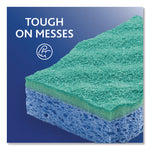 Scrunge Non-Scratch Scrub Sponge, 2.63" x 4.25", 1" Thick, Green/Blue, 2/Pack