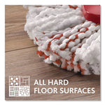 EZWring Deep Clean Refill, Patented Microfiber, Custom Size for EZ Wring Mop Systems, Red/White, 4/Carton