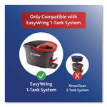 EZWring Deep Clean Refill, Patented Microfiber, Custom Size for EZ Wring Mop Systems, Red/White, 4/Carton