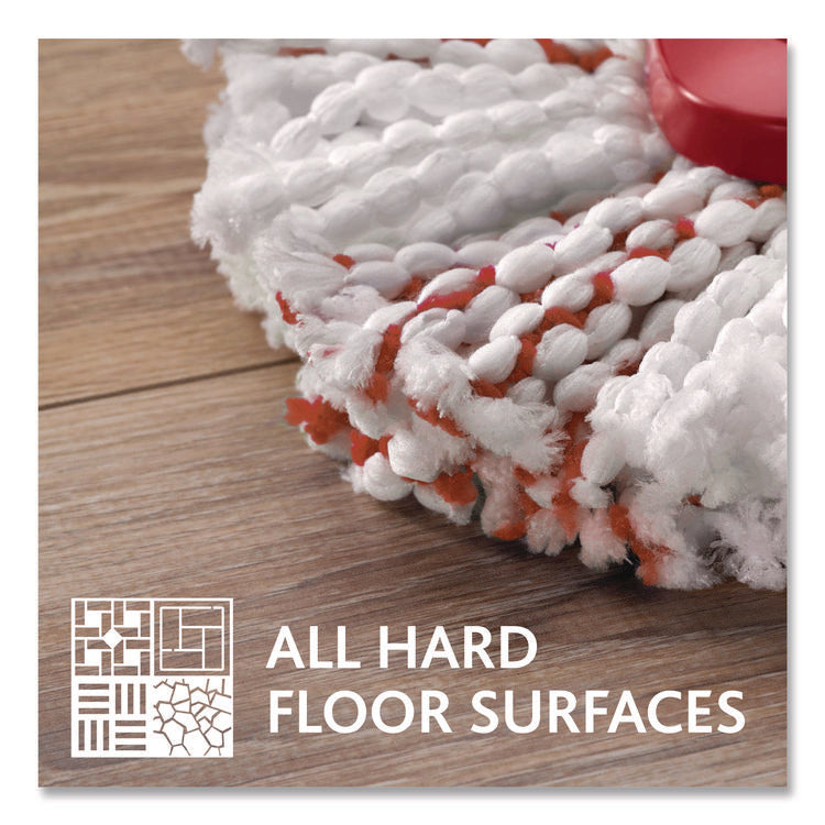EZWring Deep Clean Refill, Microfiber, Custom size for EZ Wring Mop System, Red/White