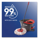 EZWring Deep Clean Refill, Microfiber, Custom size for EZ Wring Mop System, Red/White