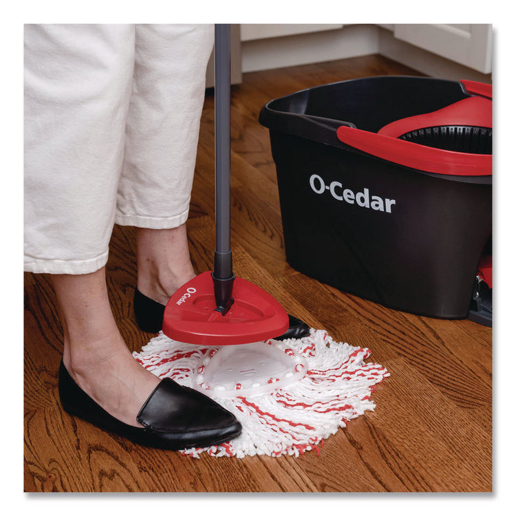 EZWring Deep Clean Refill, Microfiber, Custom size for EZ Wring Mop System, Red/White