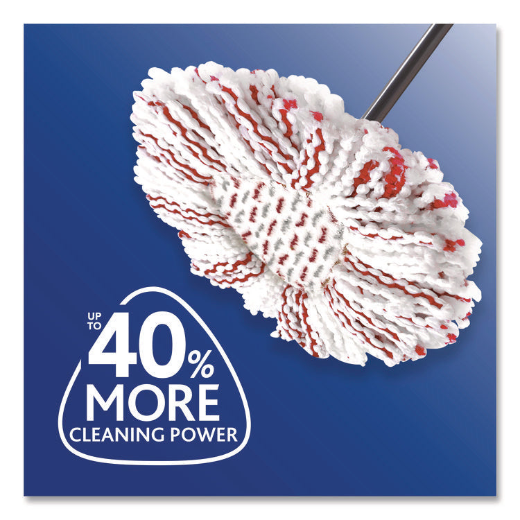 EZWring Deep Clean Refill, Microfiber, Custom size for EZ Wring Mop System, Red/White