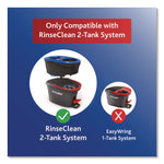 Rinse Clean Refill, Microfiber, Custom Size for Rinse Clean Mop System, Blue/White, 2/Pack, 6 Packs/Carton