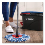 Rinse Clean Refill, Microfiber, Custom Size for Rinse Clean Mop System, Blue/White, 2/Pack, 6 Packs/Carton