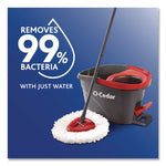 EZWring Spin Mop Refill, Patented Microfiber, Custom Size for EZ Wring Mop Systems, White, 2/Pack, 4 Packs/Carton