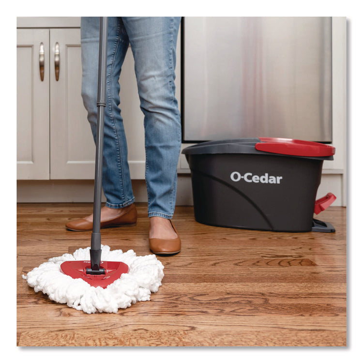 EZWring Spin Mop Refill, Patented Microfiber, Custom Size for EZ Wring Mop Systems, White, 2/Pack, 4 Packs/Carton
