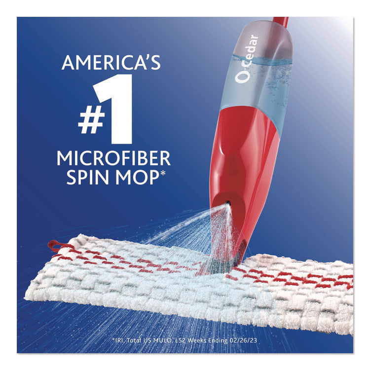 ProMist MAX Spray Mop, Red/White/Gray Microfiber Head, 48" Red/Black/Gray Plastic Handle