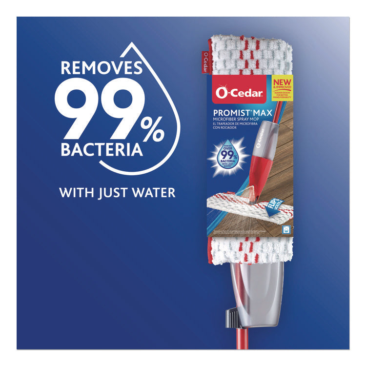 ProMist MAX Spray Mop, Red/White/Gray Microfiber Head, 48" Red/Black/Gray Plastic Handle