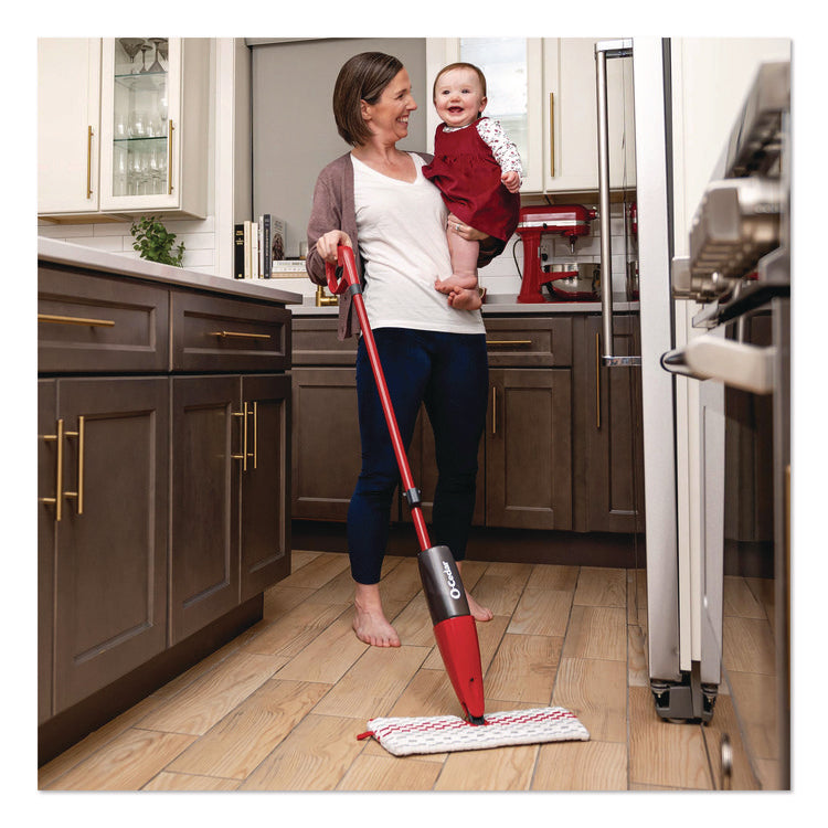 ProMist MAX Spray Mop, Red/White/Gray Microfiber Head, 48" Red/Black/Gray Plastic Handle