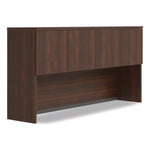 Alera Seville Hutch with Doors, 4 Compartments, 72w x 16d x 36h, Mahogany
