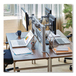 Single-Extension Monitor Mount for Slat Wall System for 32" TVs, 4.9w x 4.7d x 14.2h, Silver, Supports 22 lb