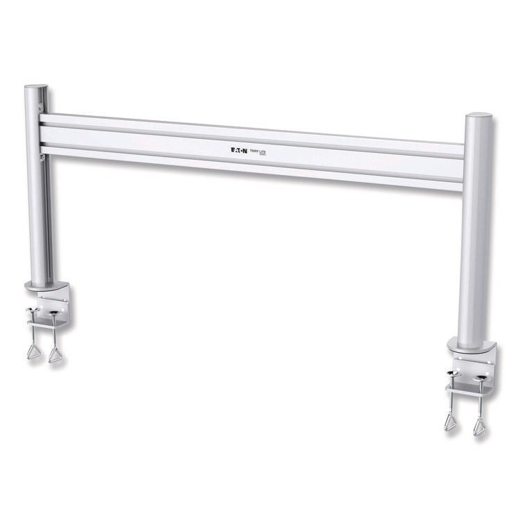Slat Rail with Posts for Slat Wall System for 32" TVs, 8.1w x 5.7d x 5.51h, Silver, Supports 33 lb