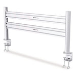 Slat Rail with Posts for Slat Wall System for 32" TVs, 8.1w x 5.7d x 5.51h, Silver, Supports 33 lb