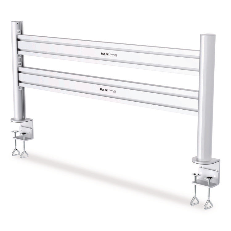 Slat Rail with Posts for Slat Wall System for 32" TVs, 8.1w x 5.7d x 5.51h, Silver, Supports 33 lb