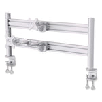 Slat Rail with Posts for Slat Wall System for 32" TVs, 8.1w x 5.7d x 5.51h, Silver, Supports 33 lb
