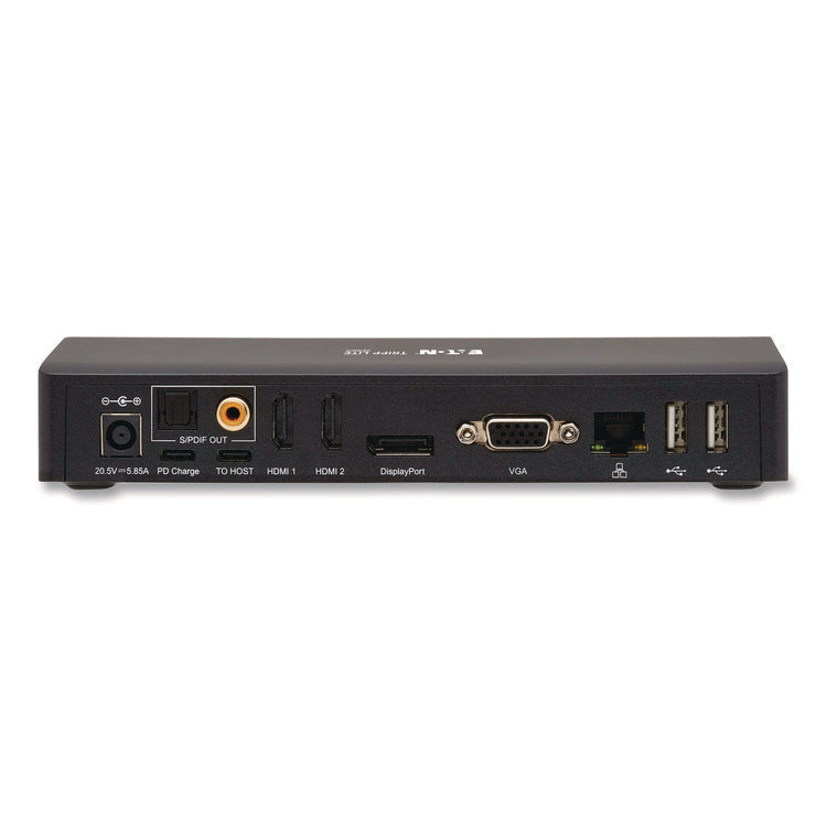 Triple Display USB-C Dock, Displayport/HDMI/RJ45/USB/VGA, Black