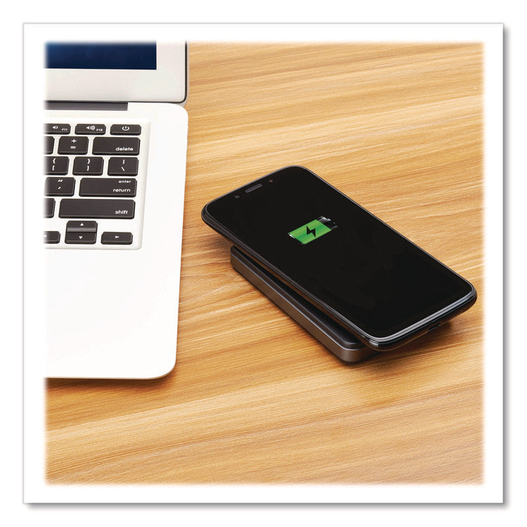 Portable Wireless Magnetic Charging Power Bank, USB C, Black