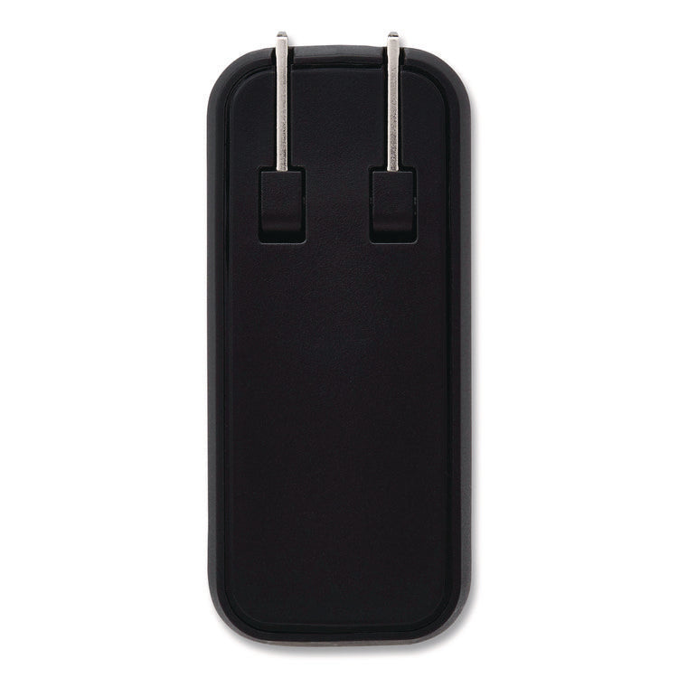 Portable Mobile Power Bank and USB Battery Wall Charger Combo, USB C, USB A, Black